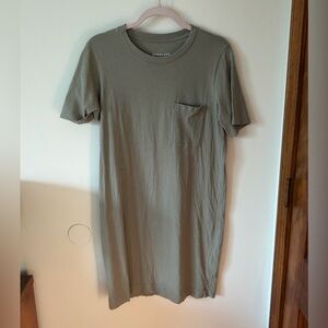 Everlane Olive Green T-Shirt Dress
